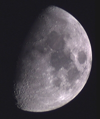 The moon captured with Spica. Click to enlarge.